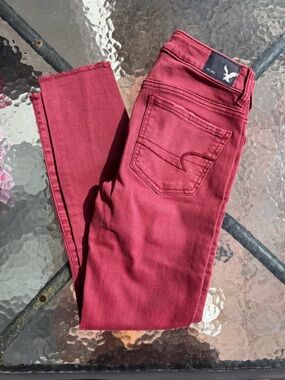 American Eagle Outfitters Women's Wine Skinny Jeans